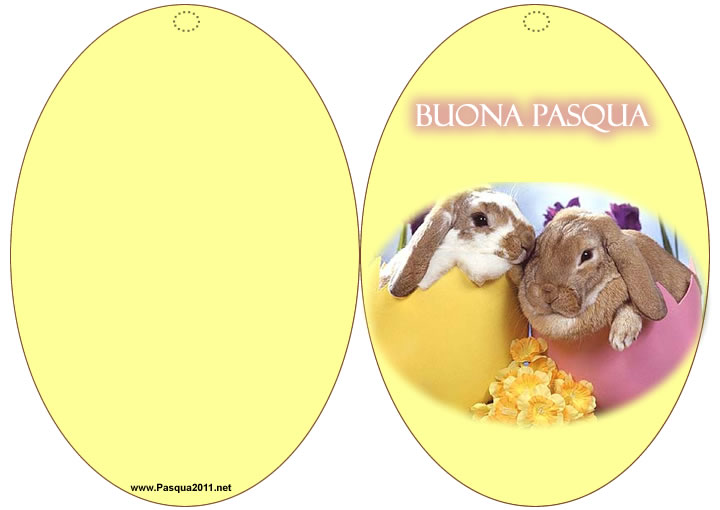 Biglietto Pasqua coniglio